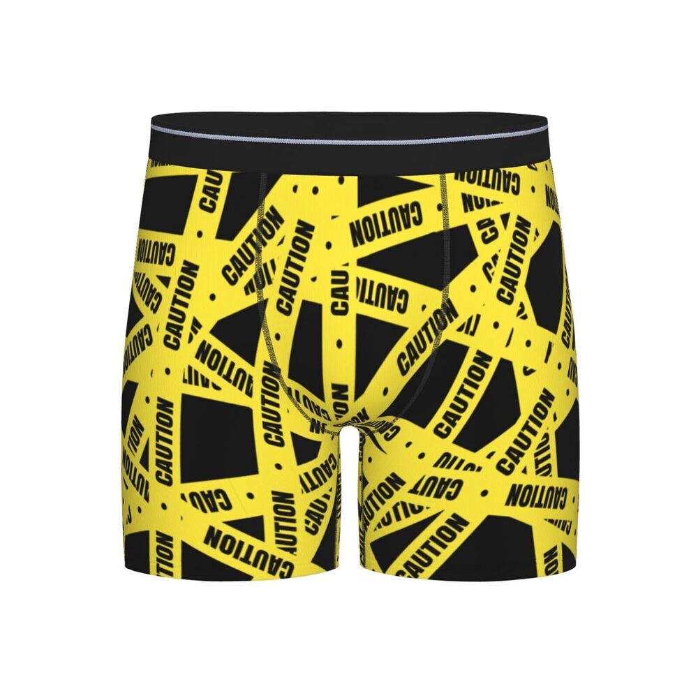 9755 Caution 'S Underwear Briefs Moisture-Wicking Breathable Stretch Funny